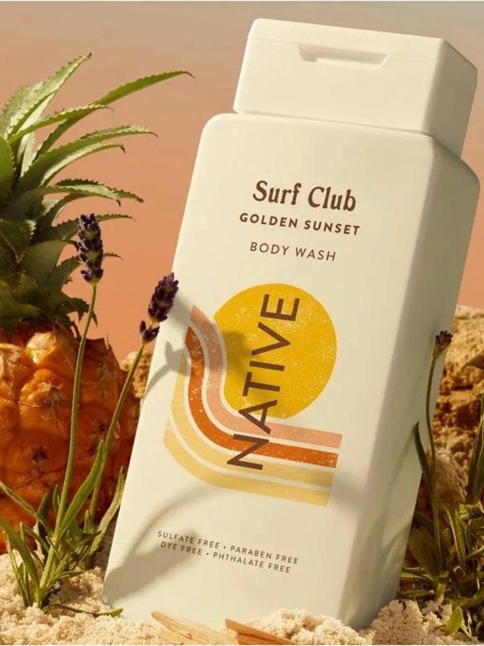 NATIVE Surf Club GOLDEN SUNSET Body Wash, Limited Edition, 18 oz (532mL) - NEW